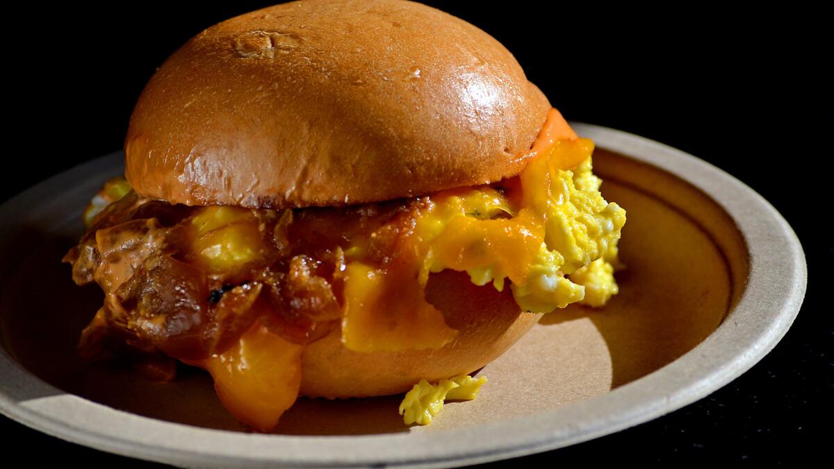 Eggslut signature dishes Fairfax Sandwich
Slut (Codddled Egg)
Gaucho